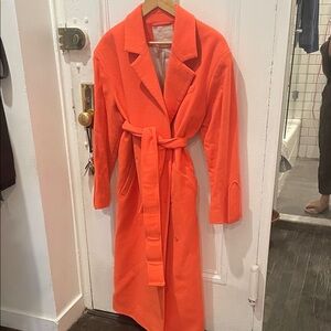 Designer, Remix coat by Camilla Rejkjer Women's Orange Belted Robe